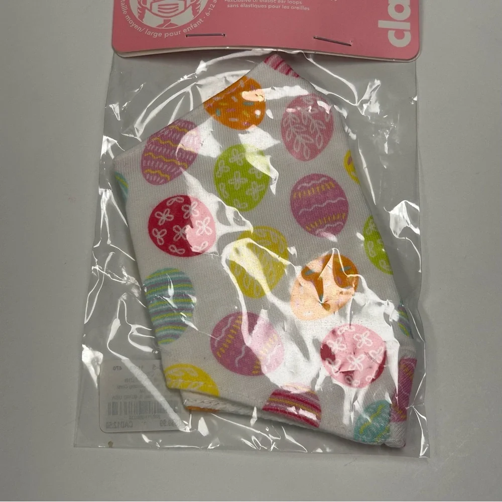 Claire’s Child Easter Cloth Face Mask Medium/Large Ages 6-12 yrs